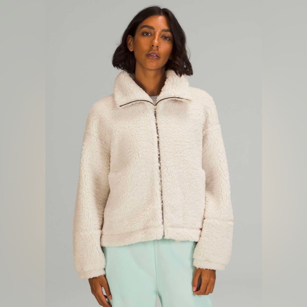 Lululemon Cinchable Fleece Sherpa Zip-Up Jacket, NWT!